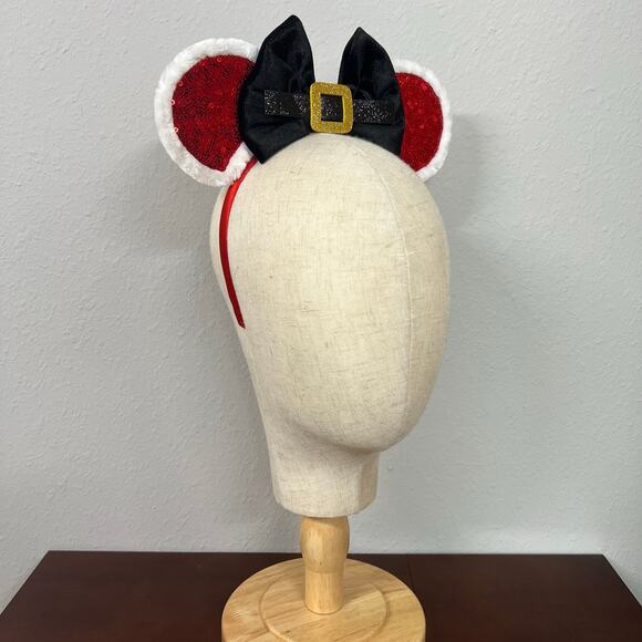 🎄 Santa Claus Minnie Ears | Disney-Inspired Christmas Mouse Ears Headband - Picture 3 of 5
